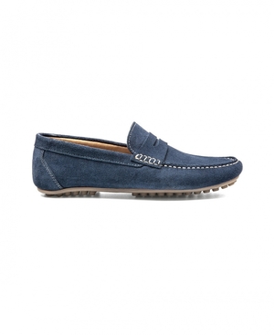 Mocassins Les Tropeziennes GASPARD Bleu Suede Homme|OPRC-67759185